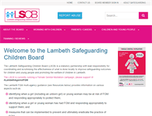 Tablet Screenshot of lambethscb.org.uk